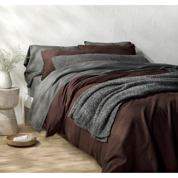 Textured Boucle Lumbar Decorative Throw Pillow Dark Gray - Casaluna NEW - Picture 6 of 9